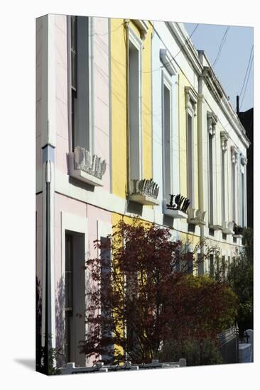 Pastel-Coloured Row of Houses-Natalie Tepper-Stretched Canvas