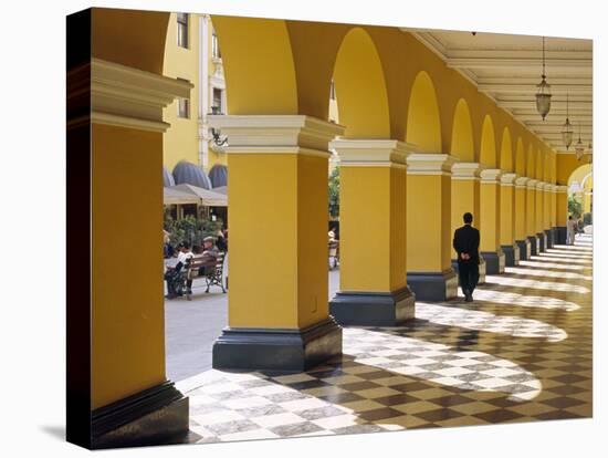 Pastel Shades and Colonial Architecture on the Plaza De Armas in Lima, Peru-Andrew Watson-Premier Image Canvas