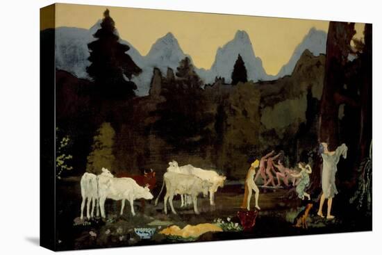 Pastoral Dells and Peaks, c.1908-11-Arthur Bowen Davies-Premier Image Canvas