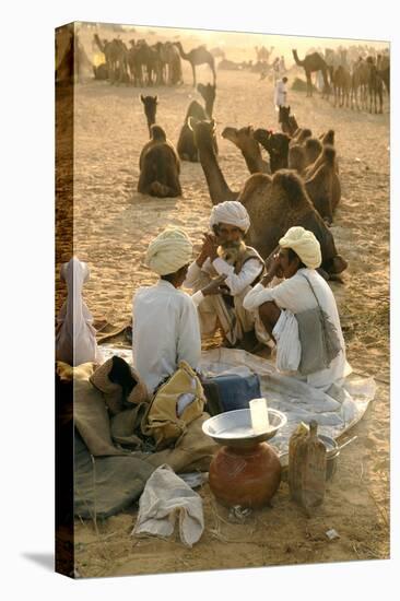 Pastoral Nomads at Annual Pushkar Camel Fair, Rajasthan, Raika, India-David Noyes-Premier Image Canvas