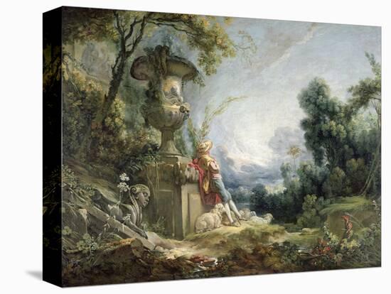 Pastoral Scene, or Young Shepherd in a Landscape-Francois Boucher-Premier Image Canvas