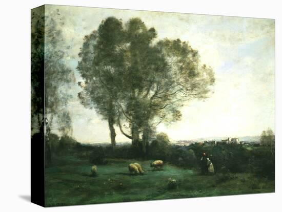 Pastoral Scene-Jean-Baptiste-Camille Corot-Premier Image Canvas