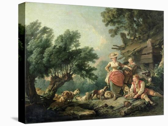 Pastoral Scene-Jean-Baptiste Huet-Premier Image Canvas