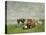 Pasture at the Seaside, C.1880-85-Eug?ne Boudin-Premier Image Canvas