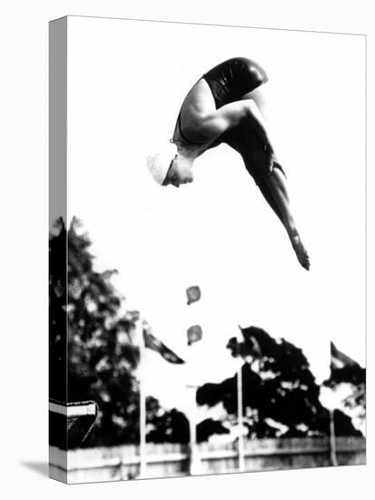 Pat McCormick, First to Win Back-To-Back Olympic Gold Medals in Platform and Springboard Diving-null-Stretched Canvas