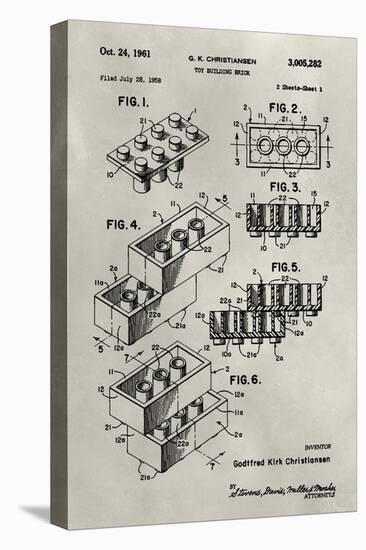 Patent--Lego-Alicia Ludwig-Stretched Canvas