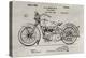 Patent--Motorcycle-Alicia Ludwig-Stretched Canvas