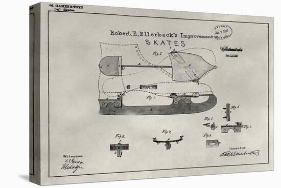 Patent--Skate-Alicia Ludwig-Stretched Canvas