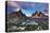 Paternkofel (Left) and Tre Cime Di Lavaredo Mountains at Sunset, Sexten Dolomites, Tyrol, Italy-Frank Krahmer-Premier Image Canvas