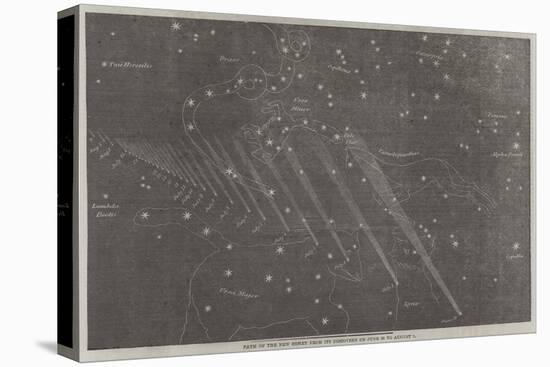 Path of the New Comet from its Discovery on 30 June to 9 August-null-Premier Image Canvas