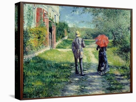 Path Up. Couple Walking in the Countryside. Painting by Gustave Caillebotte (1848-1894), 19Th Centu-Gustave Caillebotte-Premier Image Canvas