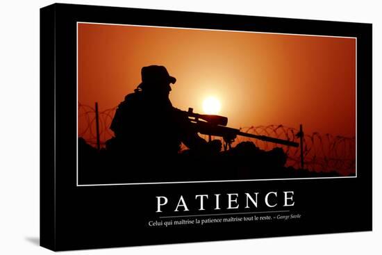 Patience: Citation Et Affiche D'Inspiration Et Motivation-null-Premier Image Canvas