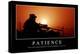 Patience: Inspirational Quote and Motivational Poster-null-Premier Image Canvas