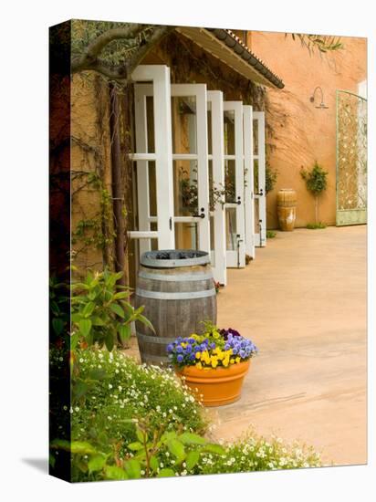 Patio Table at Viansa Winery, Sonoma Valley, California, USA-Julie Eggers-Premier Image Canvas