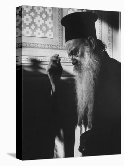 Patriarch Athenagoras at Daily Early Morning Prayer in His Private Chapel-Carlo Bavagnoli-Premier Image Canvas