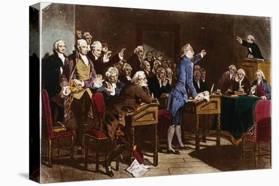 Patrick Henry Addressing the Virginia Assembly-null-Premier Image Canvas