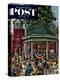 "Patriotic Band Concert" Saturday Evening Post Cover, July 7, 1951-Stevan Dohanos-Premier Image Canvas