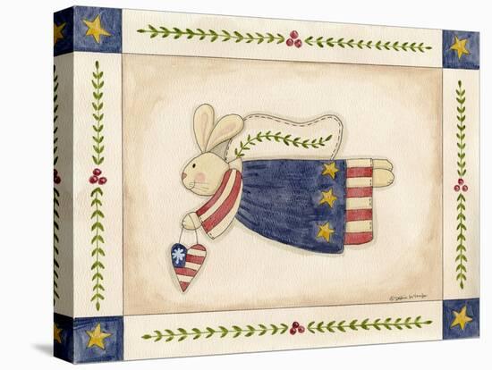 Patriotic Bunny Angel with Heart-Debbie McMaster-Premier Image Canvas