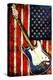 Patriotic Guitar-Jace Grey-Stretched Canvas