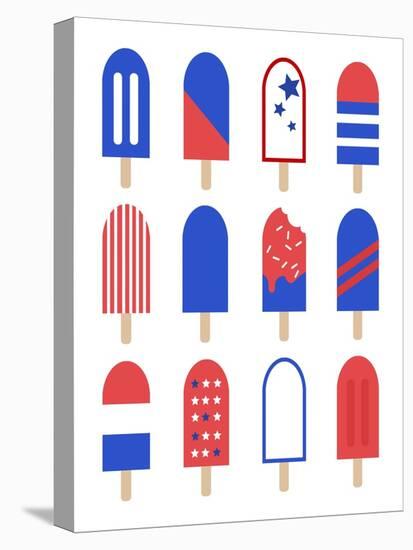 Patriotic Popsicles-Anna Quach-Stretched Canvas