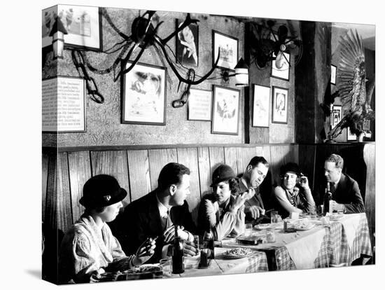 Patrons at a Prohibition Protected Speakeasy Popular for Drinking Aviators-Margaret Bourke-White-Premier Image Canvas