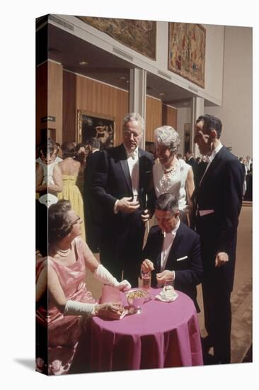 Patrons Attending the Los Angeles Museum of Art Opening. Los Angeles, 1965-Ralph Crane-Premier Image Canvas