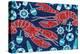 Pattern Lobsters-Paul Brent-Stretched Canvas