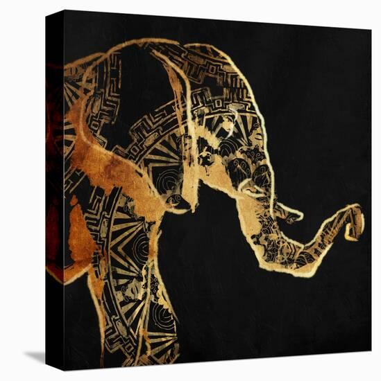 Patterned Elephant-OnRei-Stretched Canvas