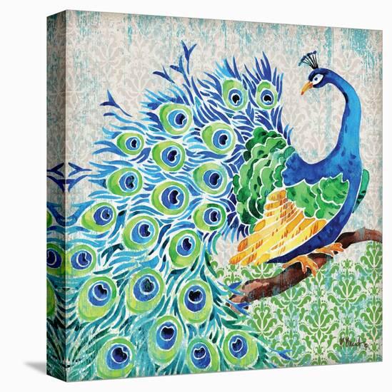 Patterned Peacock I-Paul Brent-Stretched Canvas