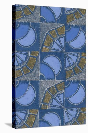 Patterned Squares of Blue and Gray-Found Image Press-Premier Image Canvas