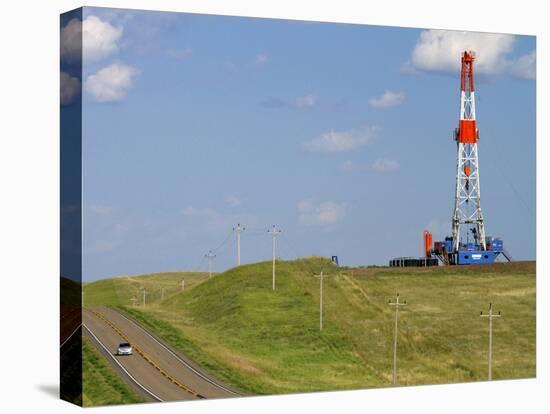 Patterson Uti Oil Drilling Rig Along Highway 200 West of Killdeer, North Dakota, USA-David R. Frazier-Premier Image Canvas