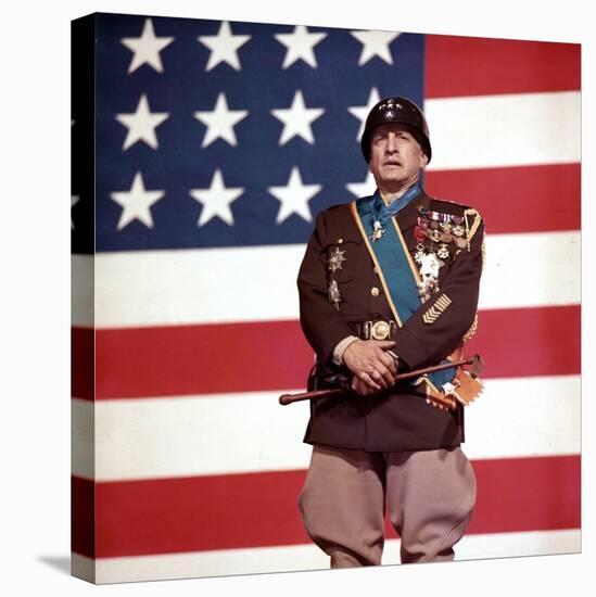 "Patton" by Franklin Schaffner with George C. Scott, 1970 (photo)-null-Stretched Canvas