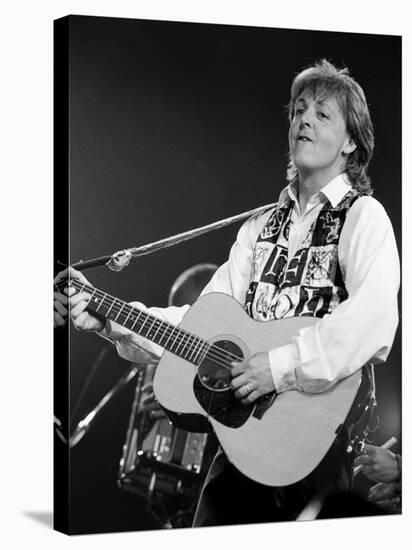 Paul McCartney Playing Guitar on Stage-null-Premier Image Canvas