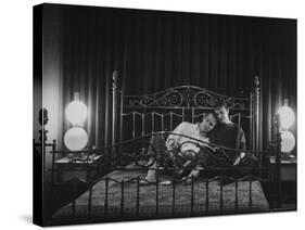 Paul Newman Sitting at Home with His Wife-Gordon Parks-Premier Image Canvas