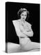 Paulette Goddard (b/w photo)-null-Stretched Canvas