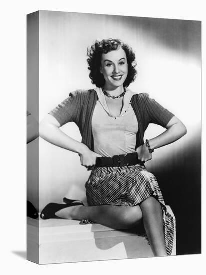 Paulette Goddard (b/w photo)-null-Stretched Canvas