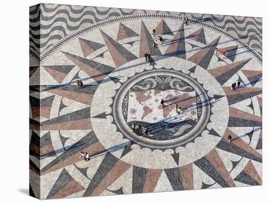 Pavement Map Showing Routes of Portugese Explorers Below Monument to Discoveries, Lisbon, Portugal-Stuart Black-Premier Image Canvas