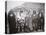 Pawnee People in Front of a Tribal Earth Lodge, C.1869 (B/W Photo)-William Henry Jackson-Premier Image Canvas