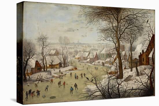 Paysage D'hiver Avec Un Piege a Oiseau - Winter Landscape with a Bird Trap, by Brueghel, Pieter, Th-Pieter the Younger Brueghel-Premier Image Canvas