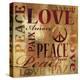 Peace and Love-Luke Wilson-Stretched Canvas