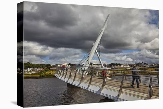 Peace Bridge, across the River Foyle, Derry (Londonderry), County Londonderry, Ulster, Northern Ire-Nigel Hicks-Premier Image Canvas