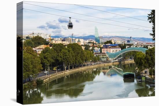 Peace Bridge over the Mtkvari River, designed by Italian architect Michele de Lucci, Tbilisi, Georg-G&M Therin-Weise-Premier Image Canvas