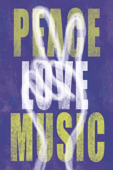 Peace, Love, Music-Erin Clark-Stretched Canvas