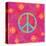 Peace Sign Floral Hearts II-Alan Hopfensperger-Stretched Canvas