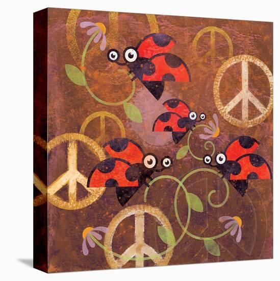 Peace Sign Ladybugs VI-Alan Hopfensperger-Stretched Canvas