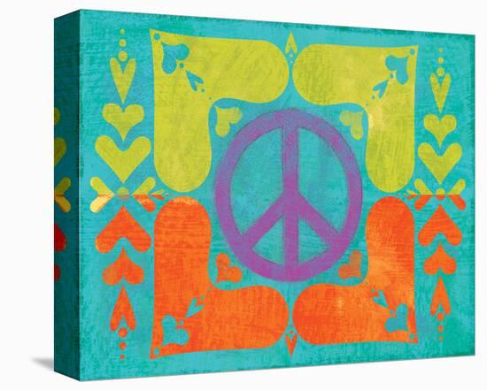 Peace Sign Quilt II-Alan Hopfensperger-Stretched Canvas