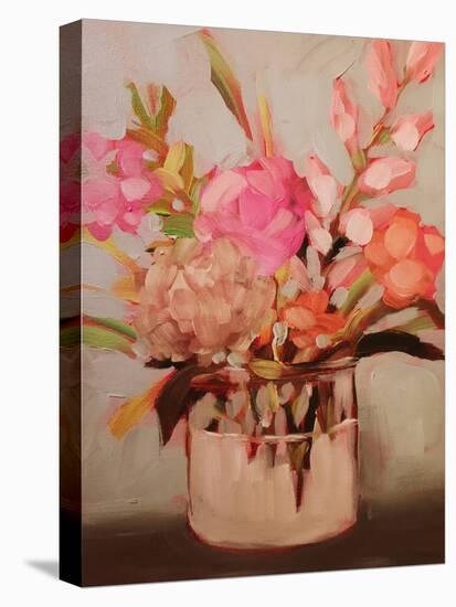 Peach Soft Floral-Kristy Andrews-Stretched Canvas
