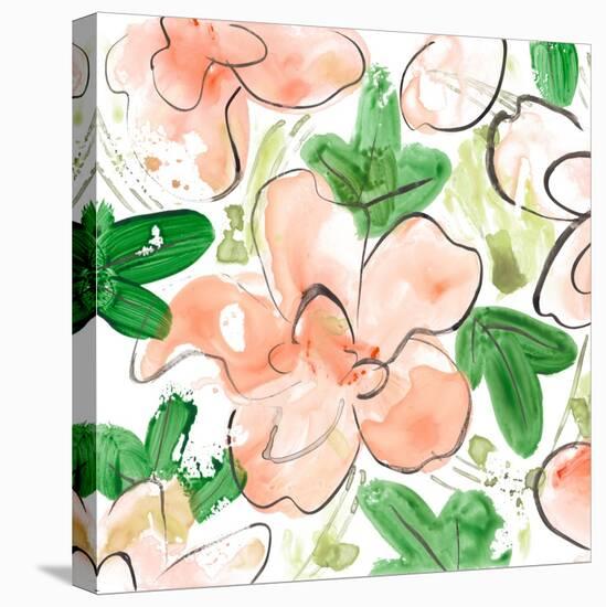 Peachy Flora II-Melissa Wang-Stretched Canvas