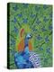 Peacock and Butterflies-Drawpaint Illustration-Premier Image Canvas