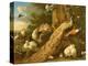 Peacock, Parakeet, Pelican, Crane and Poultry-Melchior de Hondecoeter-Premier Image Canvas